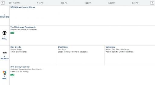 tvschedule.zap2it.com tvlistings ZCGrid.do fromTimeInMillis 1465776000000 aid tvschedule.jpg